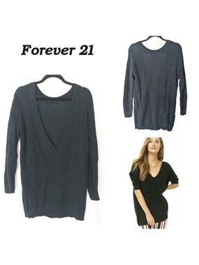 Forever 21 deep V-neck knit sweater